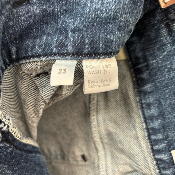 Reformation Kayo High & Skinny Jeans Stretch Denim Erie Wash Belted Womens Sz 23 - Picture 7 of 8